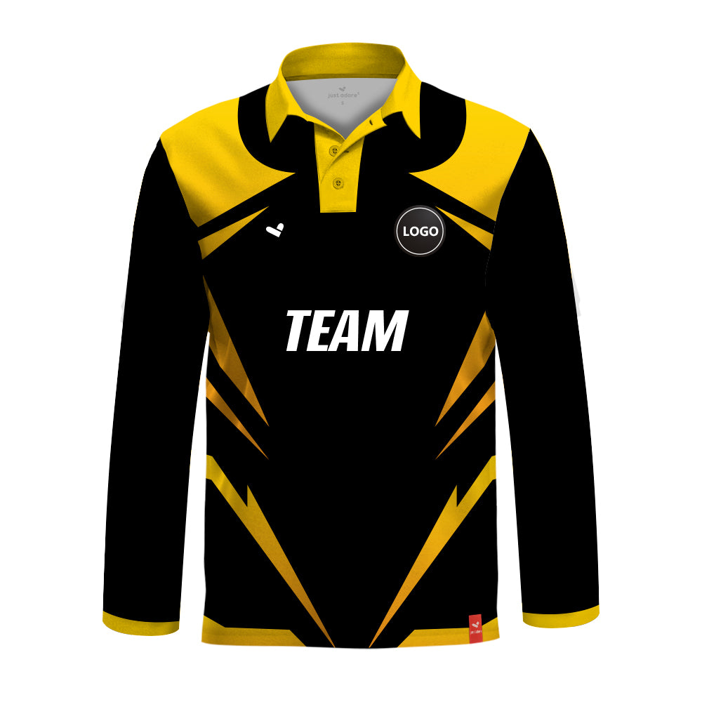 Men Cricket Team Uniform Black yellow Cricket Jersey Wholesale