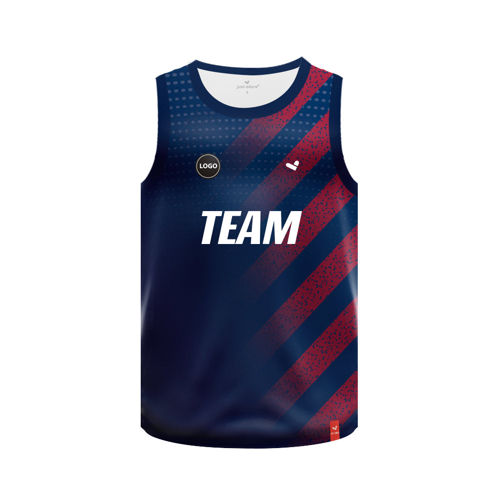 Navy Color Digital Printed Basketball Jersey Just Adore