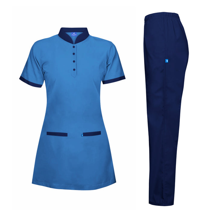 Housekeeping uniform in Hotels Online, Shop Cleaning tunics with Pockets buy online , Buy stylish housekeeping uniforms online all over UAE, Order uniform for housekeeping staff of female only at Just Adore®