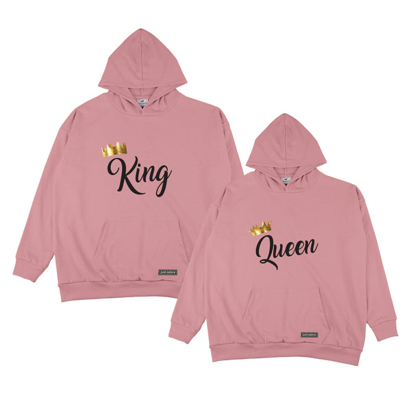 Shop Oversized King and Queen couple hoodies online. Buy Oversized king and queen hoodies at online, Order King and Queen Hoodie for couples at online store, Purchase various Valentines day special Oversized Hoodies for Couples only at Just Adore