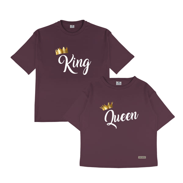 King and Queen Oversized Couples Tshirt