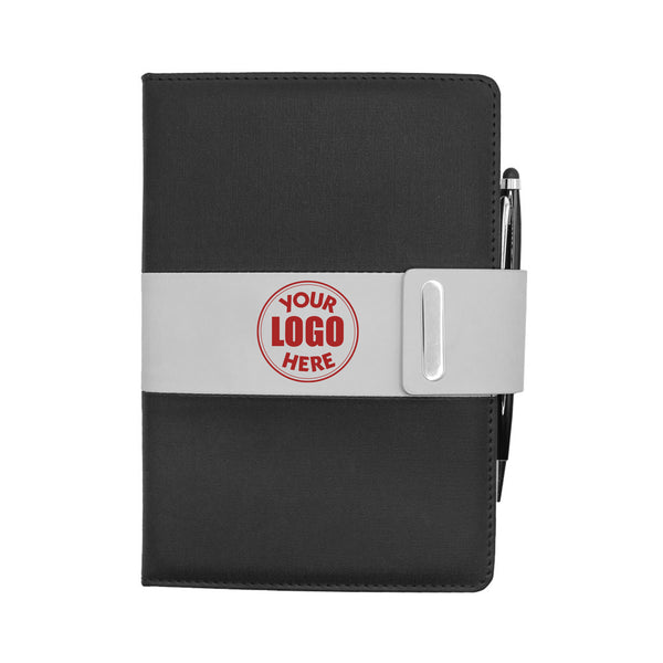 Premium Fabric Notebook with PU magnetic closure, Blank