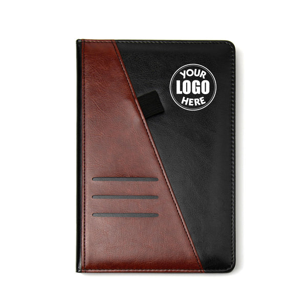 Thermal PU notebook with card slots and pen loop, A5 size, Blank