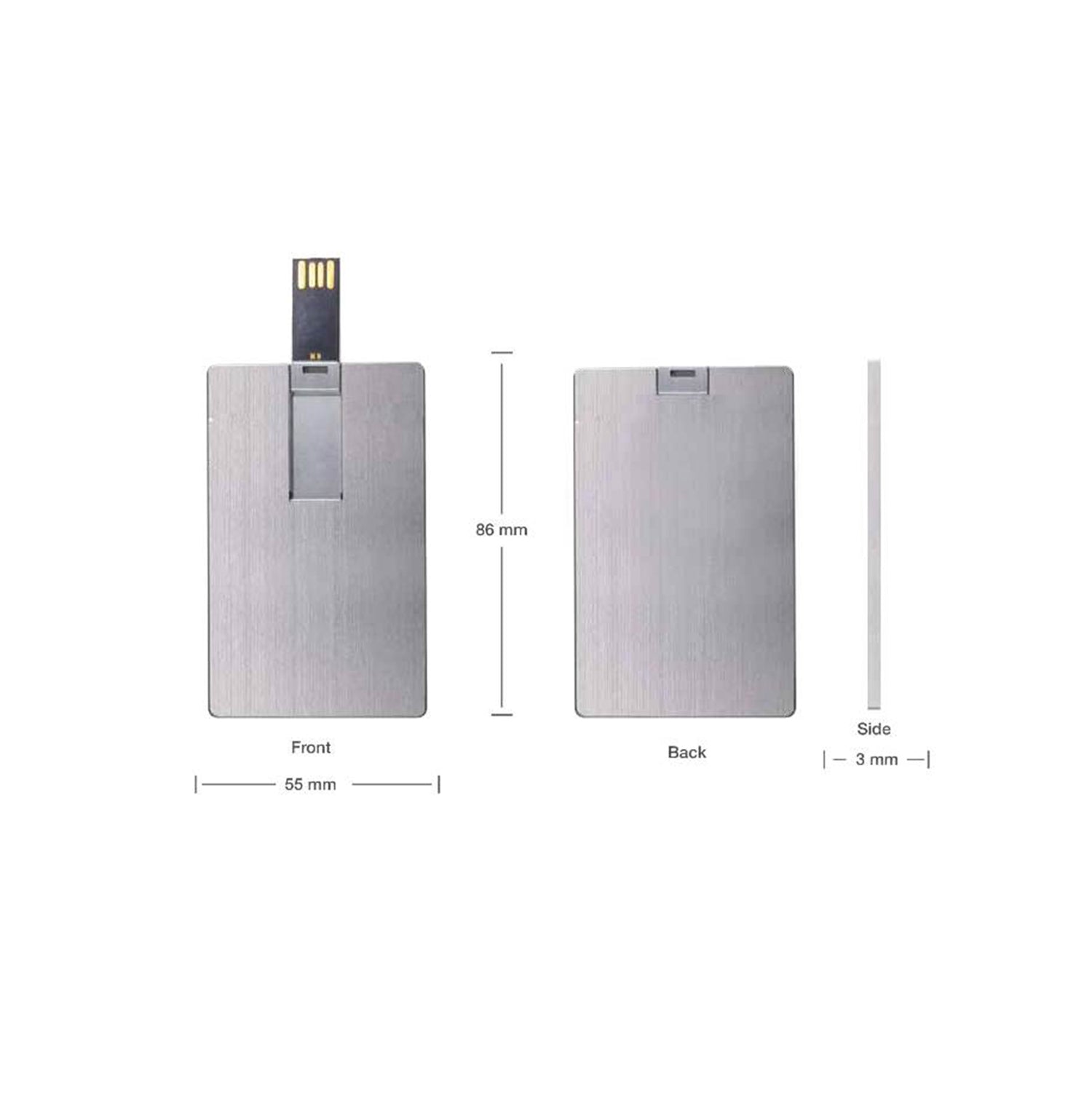 Usb Card Shape Aluminum USB flash drive - Card Shaped USB with custom logo – Just Adore