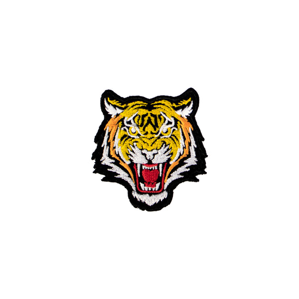 Tiger iron on embroidery patch for kids