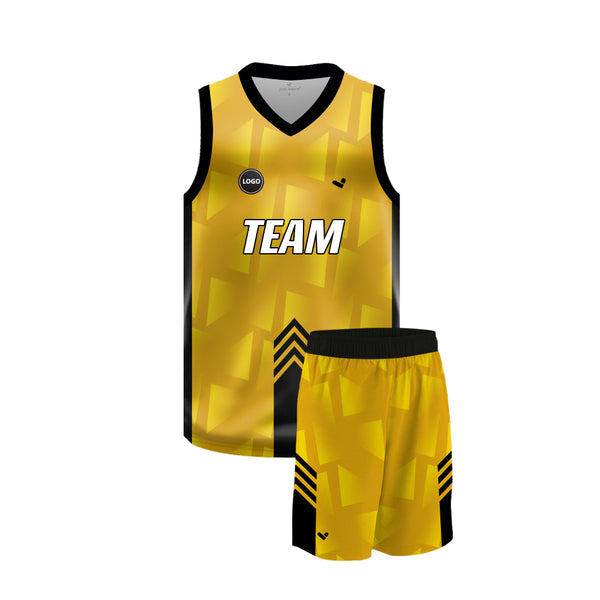 Basketball Sleeveless custom design sports tshirts and shorts, MOQ 6 Pcs