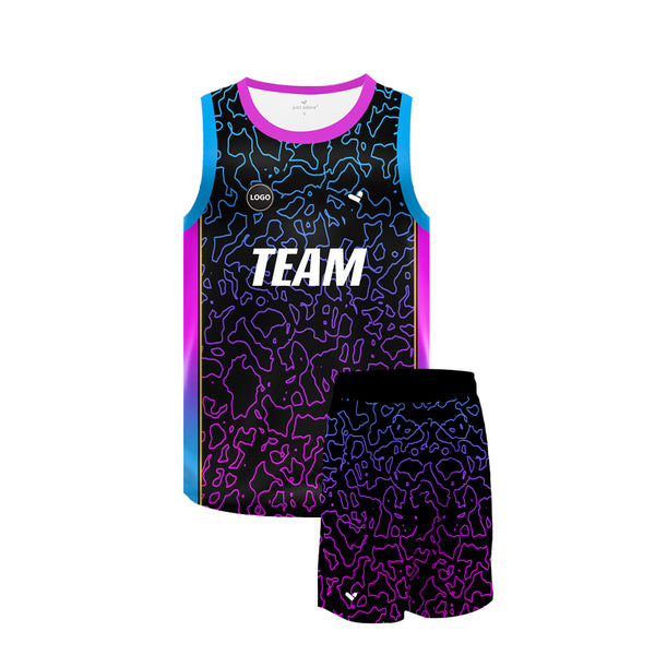 Multicolor printed jersey and Shorts for men wholesale, MOQ 6 Pcs