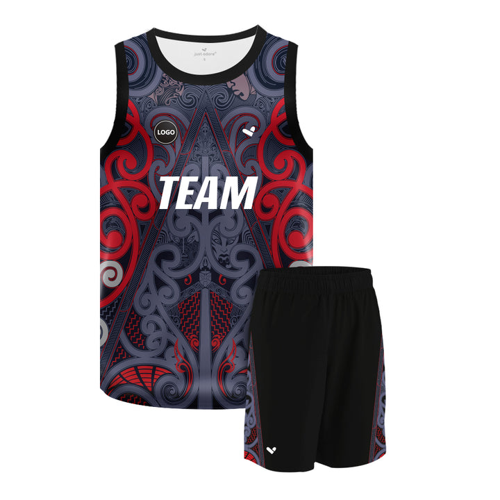 Multicolor sublimation Basketball Team Jersey and shorts, MOQ 6 Pcs - Just Adore