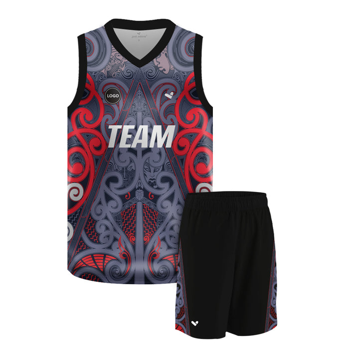 Multicolor sublimation Basketball Team Jersey and shorts, MOQ 6 Pcs - Just Adore