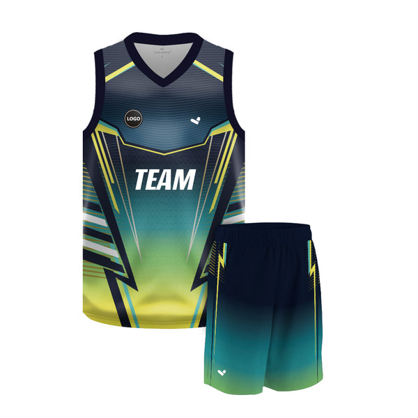 Full Sublimation Basketball Team Uniform Jersey and Shorts - MOQ 6 Pcs