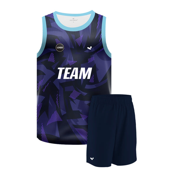 Wholesale Digital printed basketball uniform jersey and Plain Shorts, MOQ 6 Pcs