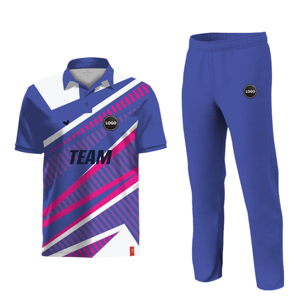 Breathable Dri-fit Cricket team Jersey and Plain Trouser- MOQ 11 Sets