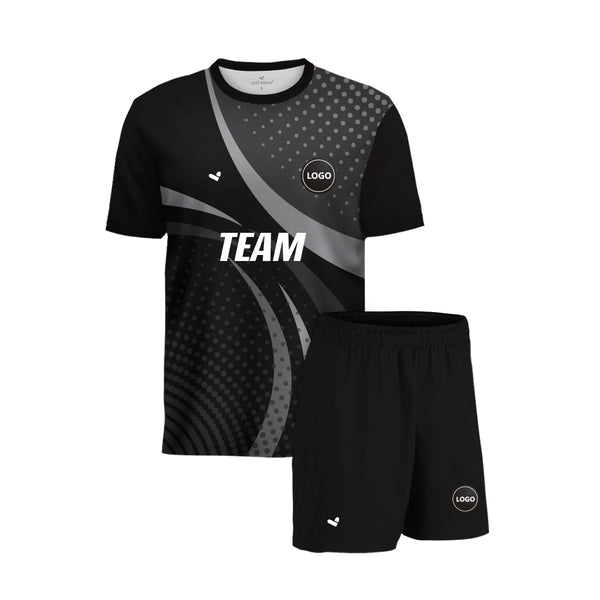 Breathable dri-fit Football Jersey and Shorts wholesale, MOQ 11 Pcs