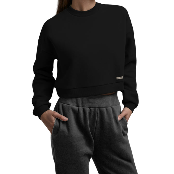 Oversized Women Crop Sweatshirt customizing DIY - Just Adore