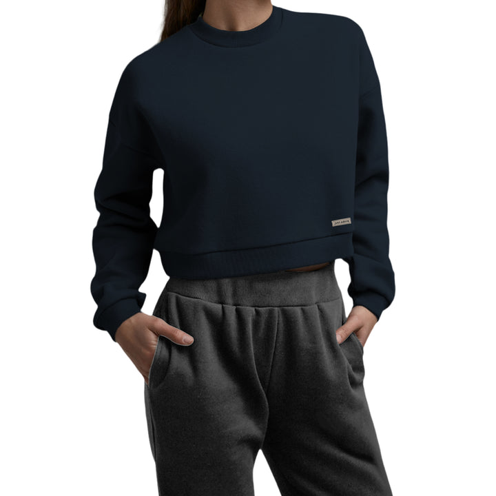 Oversized Women Crop Sweatshirt customizing DIY - Just Adore