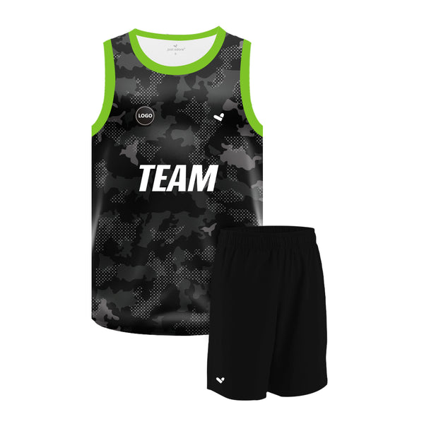 Youth Basketball Uniform set, Jersey and Plain Shorts MOQ 6 Pcs