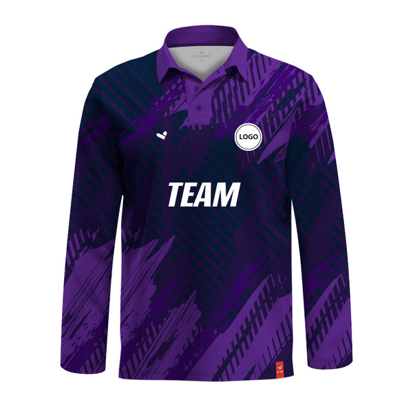Custom Cricket jersey purple color, MOQ 11 Pcs