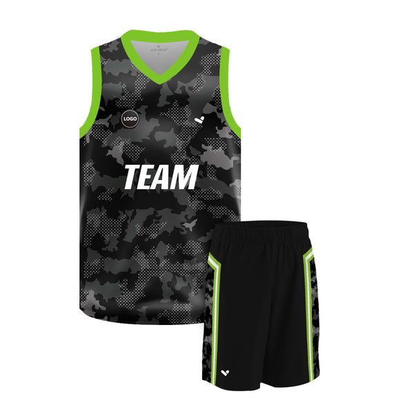 Youth Basketball Uniform set, Jersey and Shorts MOQ 6 Pcs