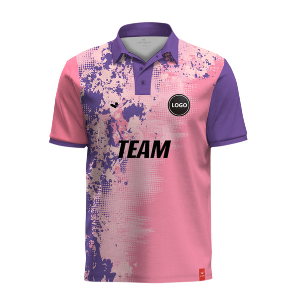 Pink Cricket team Custom jersey, MOQ 11 Pcs