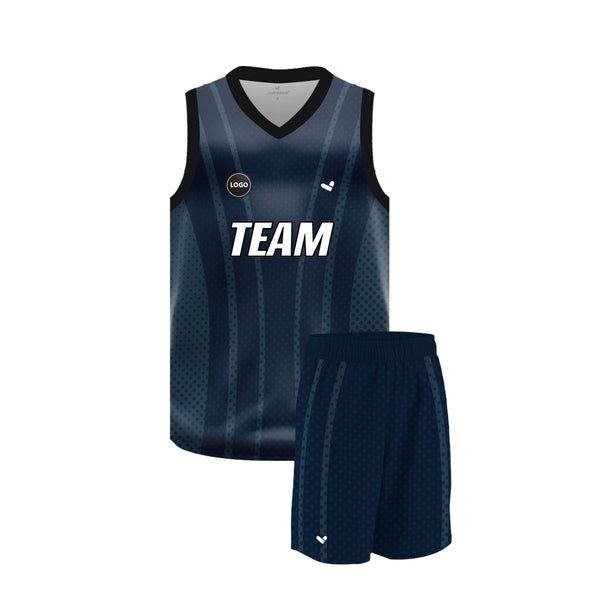 Customized printed Basketball Jersey and shorts wholesale, MOQ 6 Pcs