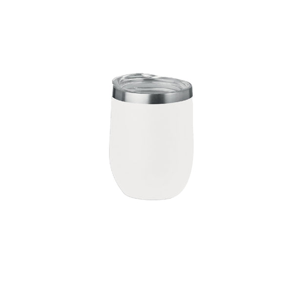 Double Wall Stainless Steel Tumbler with Clear Lid, Blank - MOQ 24 pcs