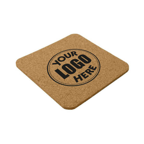 Eco friendly Cork Tea Coasters with Cork Stand, 4 pcs Set, Blank