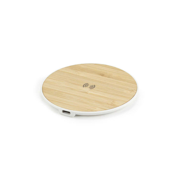 Bamboo Wireless Charging Pad, Fast Charging, Blank