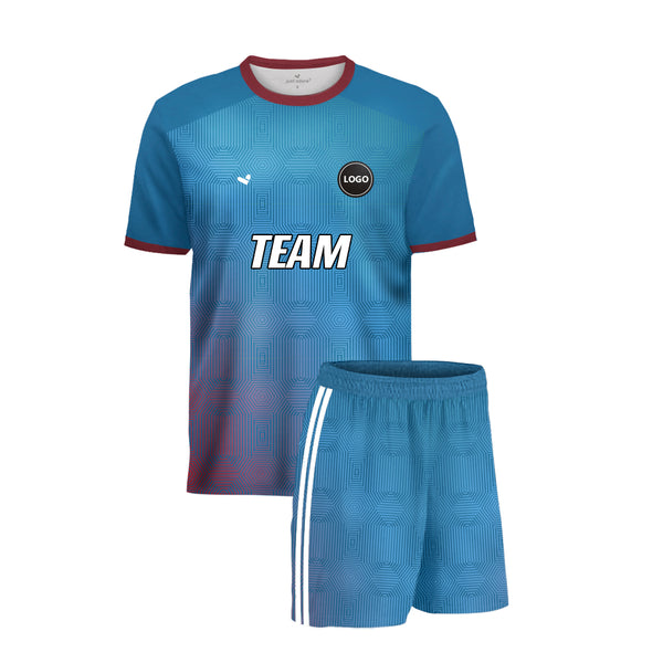 Multicolor gradient full sublimation football jersey and shorts, MOQ 11 Pcs