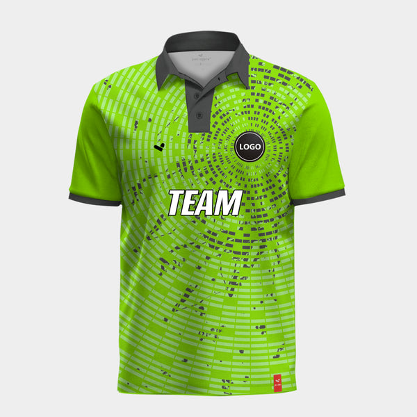 Light green design full sublimation cricket tshirt,  MOQ 11 Pcs