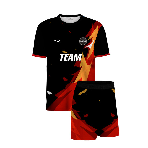 Gradient printed football jerseys and shorts, MOQ 11 Pcs