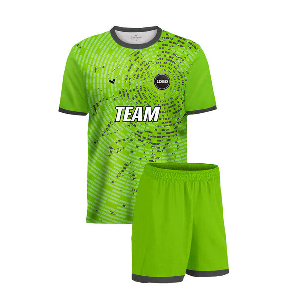 Green soccer uniform jersey and  shorts wholesale UAE, MOQ 11 Pcs