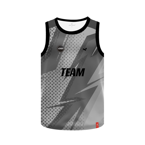 Grey Sublimation printed Basketball Team jersey, MOQ 6 Pcs