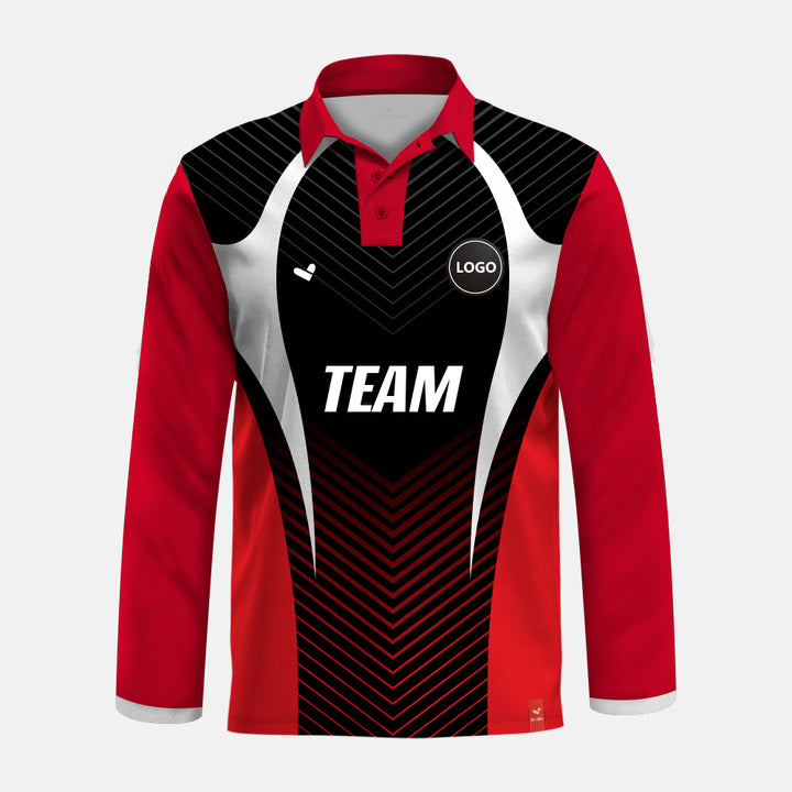 Multicolor stripe design cricket team jersey, MOQ 11 Pcs - Just Adore