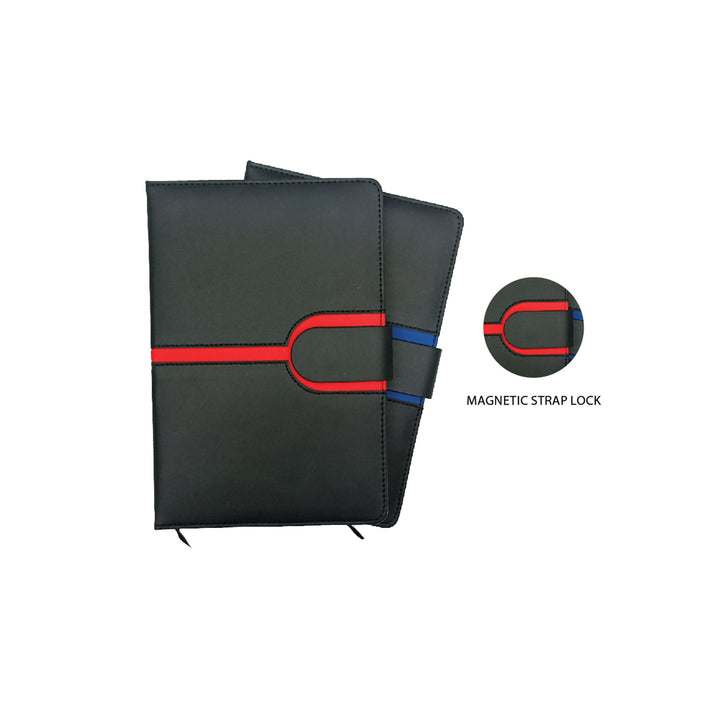 A5 Notebook with Magnetic Lock Strap, Blank - Just Adore