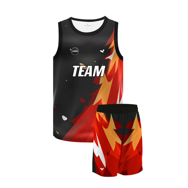 Personalized Sports Uniform for Men, Basketball Jersey and Shorts, MOQ 6 Pcs