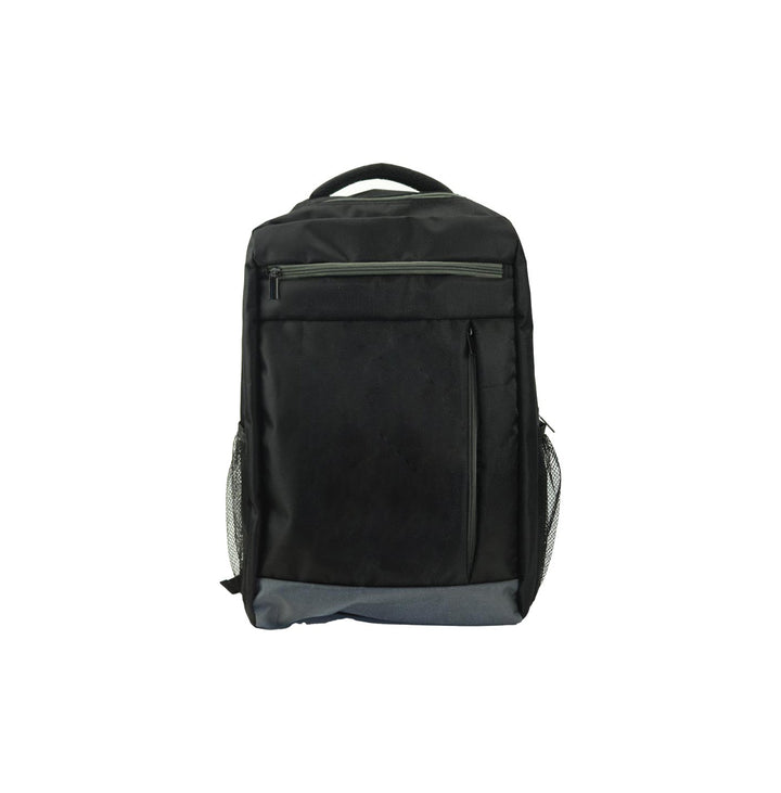 Black Backpack with zipper and shoulder strap, Blank - Just Adore