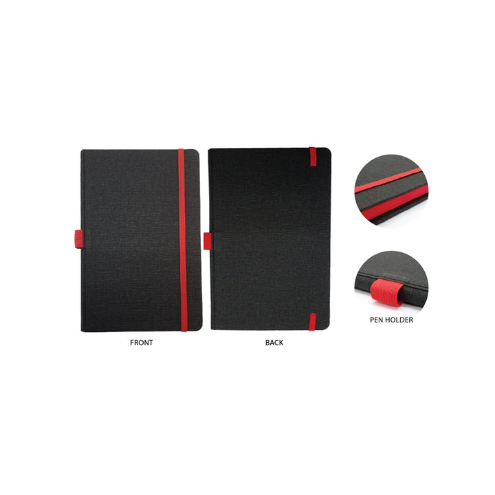 Premium Textured PU Notebook with pen loop, Blank - Just Adore