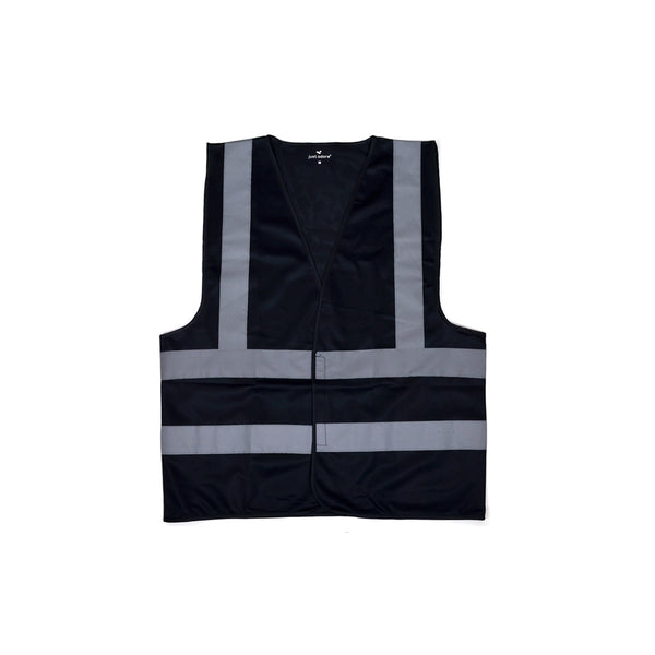 Reflective Safety Vest with Black Piping, Unisex