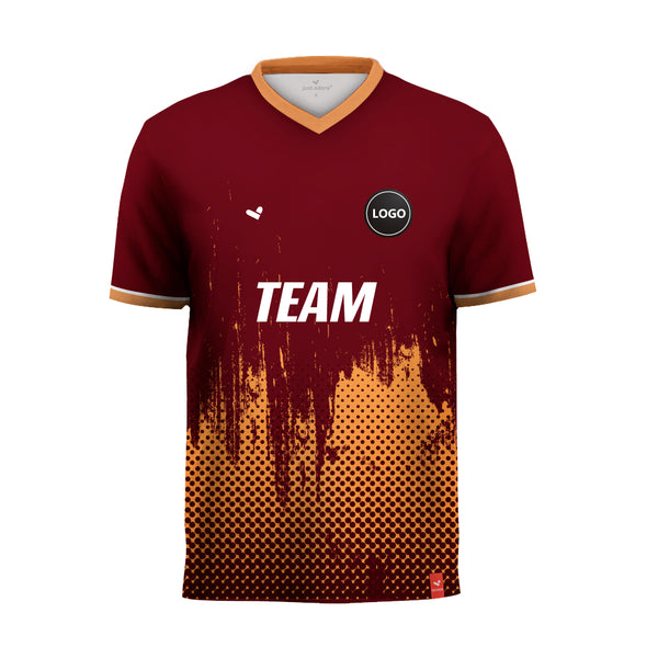 Maroon full sublimation soccer jerseys custom, MOQ 11 Pcs