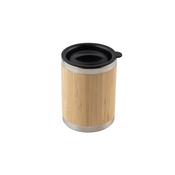 Stainless steel mug with bamboo body, Blank - MOQ 24 pcs