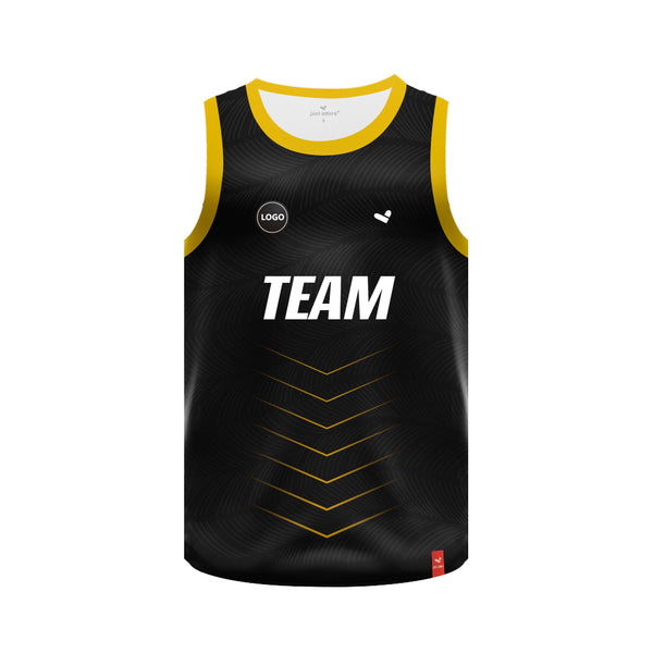 Full Black Sublimation Printed basketball Team Uniform Jersey MOQ 6 Pcs
