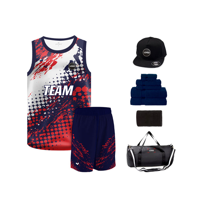 Digital printed Basketball Team Uniform Jersey and Shorts - MOQ 6 Pcs - Just Adore