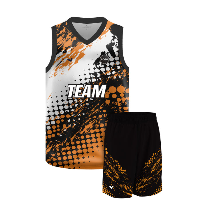 Digital printed Basketball Team Uniform Jersey and Shorts - MOQ 6 Pcs - Just Adore