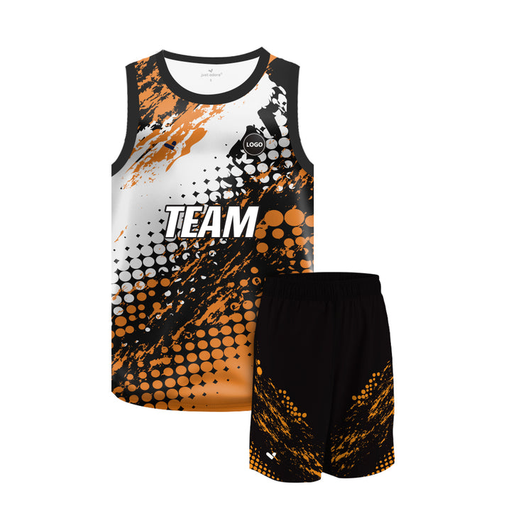 Digital printed Basketball Team Uniform Jersey and Shorts - MOQ 6 Pcs - Just Adore