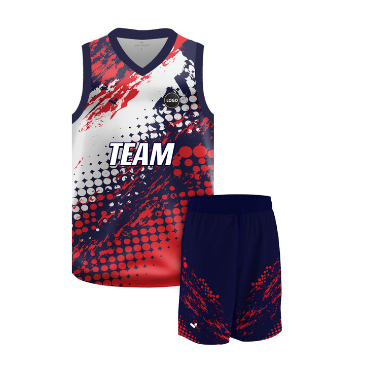 Digital printed Basketball Team Uniform Jersey and Shorts - MOQ 6 Pcs - Just Adore