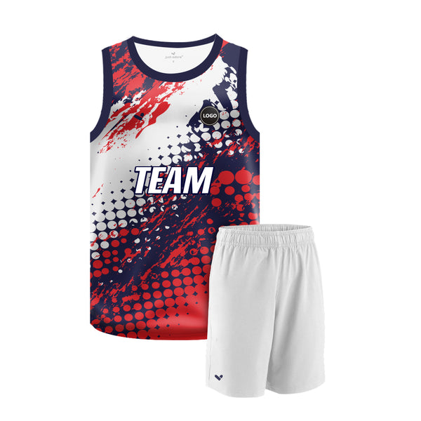 Sublimation Basketball Team Uniform Jersey and Plain Shorts Set MOQ 6 Pcs