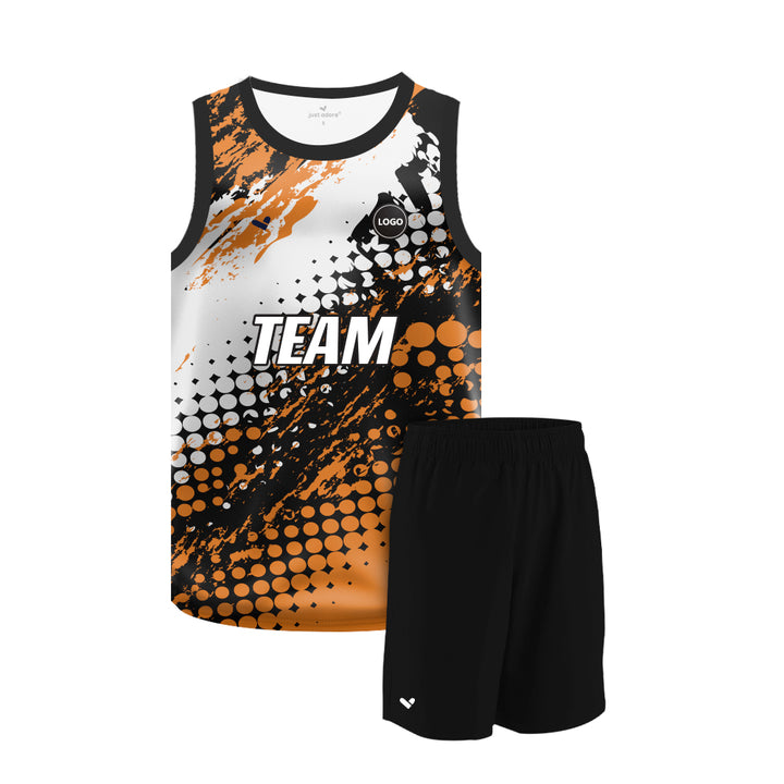 Sublimation Basketball Team Uniform Jersey and Plain Shorts Set MOQ 6 Pcs - Just Adore