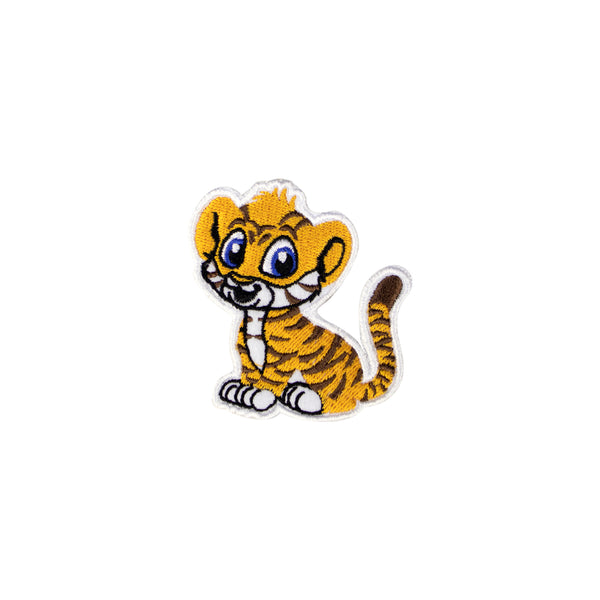 Cute little tiger iron on patches for kids