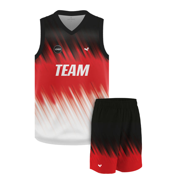 Tricolor Full Sublimation printed Basketball Jersey and shorts, MOQ 6 Pcs