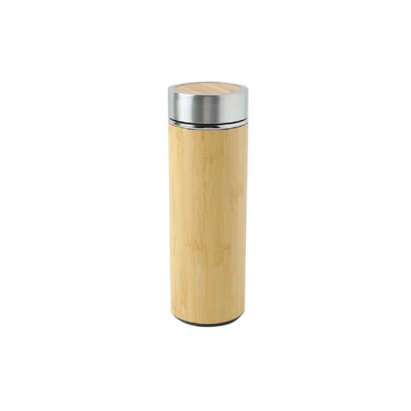 Eco-friendly Double Wall Bamboo Flask, Blank - MOQ 24 pcs